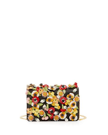 Prada Saffiano Garden Floral Crossbody Bag 